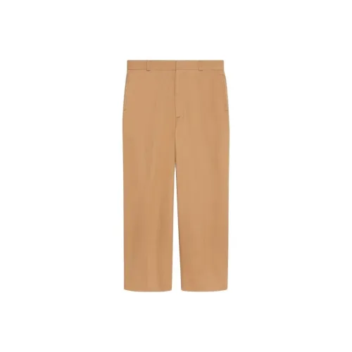 GUCCI Cotton Drill Trousers Casual Pants Men's Light Brown
