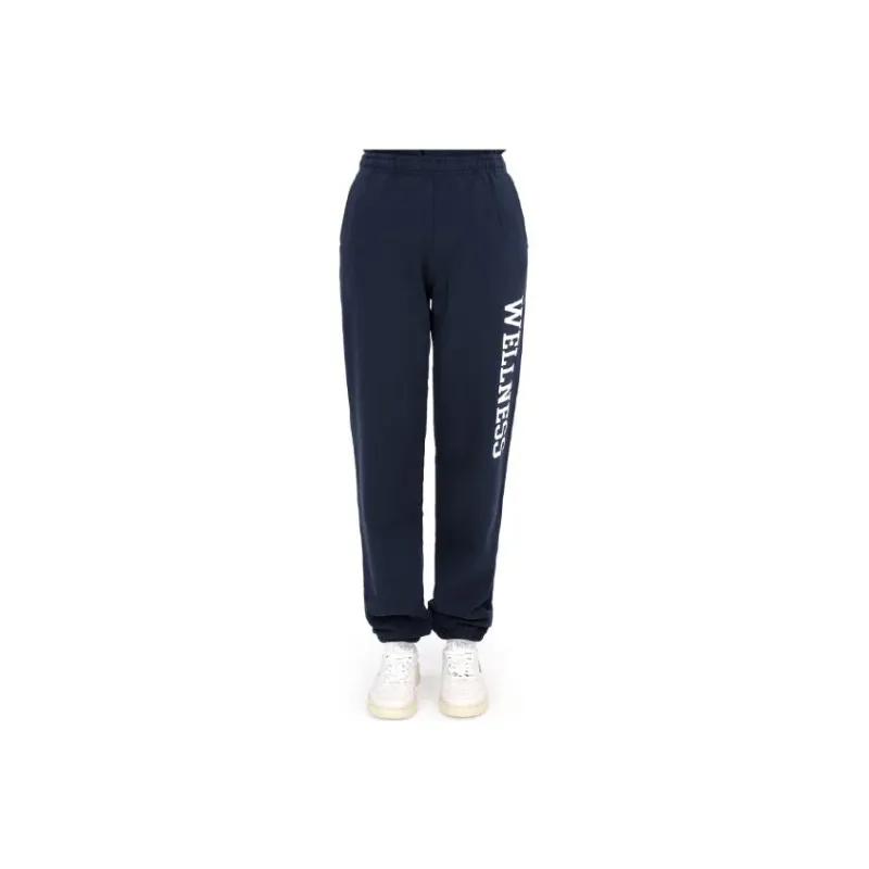 SPORTY & RICH Logo Printed Tapered Leg Trousers-0