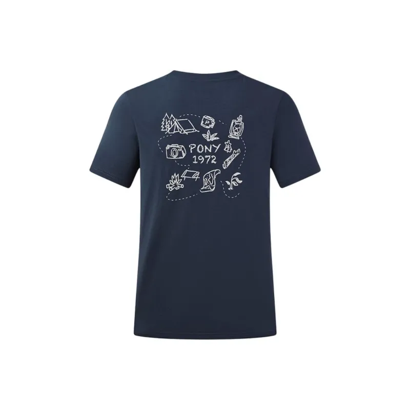 Pony T Shirts Unisex Navy Blue-1