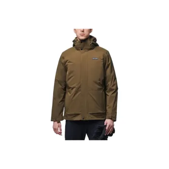 Columbia City Outdoor Collection Water Resistant Warm Heat Reflective Windbreaker Jacket Men's Umber