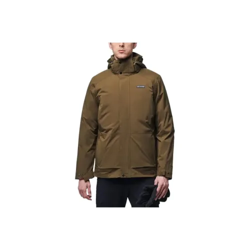 Columbia City Outdoor Collection Water Resistant Warm Heat Reflective Windbreaker Jacket Men's Umber