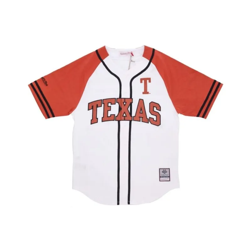 Mitchell & Ness Texas Longhorns Practice Baseball Jacket Men's White Red-0