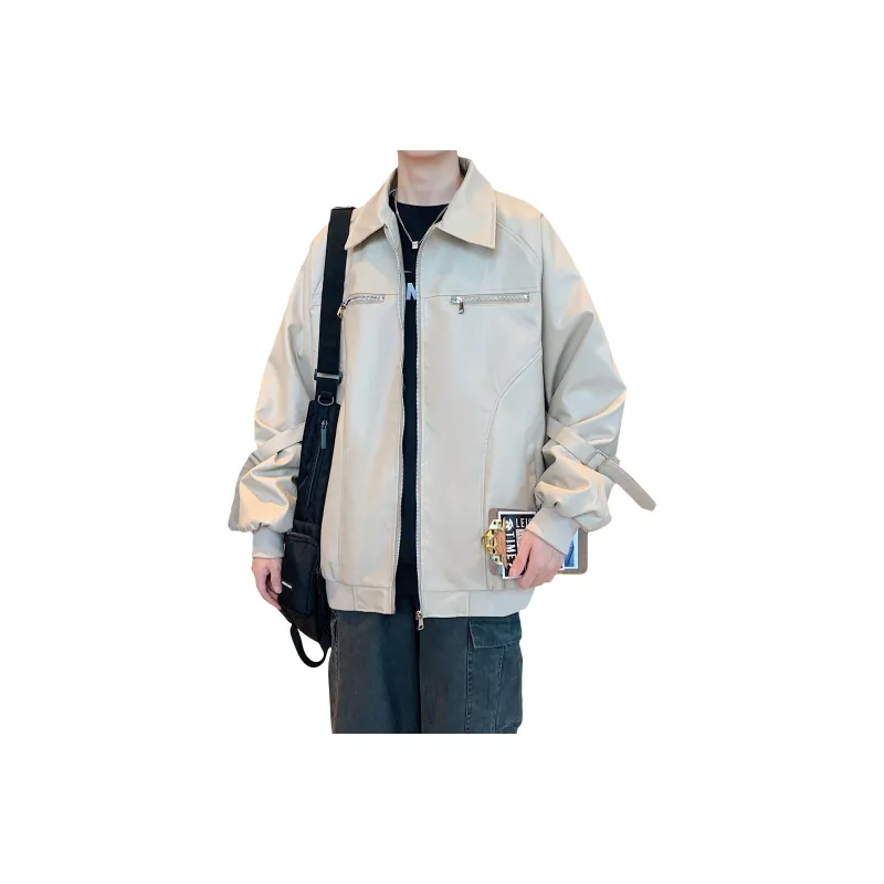 Ang2 Stu Leather Jackets Unisex-16