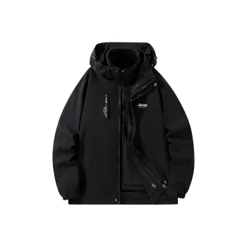 JEEP SPIRIT Windproof Breathable Wear Resistant Warm Water Repellent Rainproof Windbreaker Jacket Men's