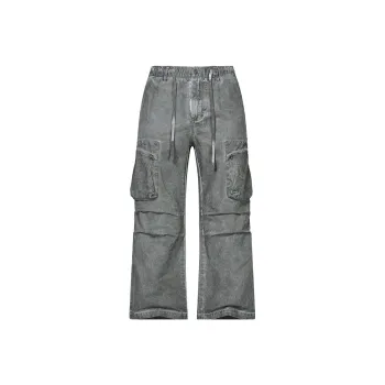 PEIMENG Cargo Pants Unisex Dark Gray
