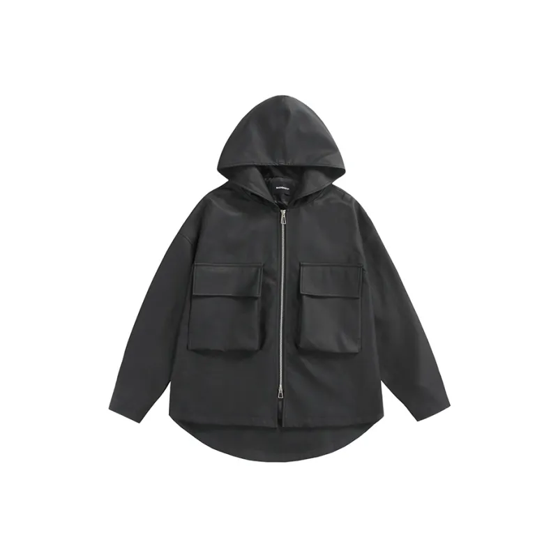 GEOFFREY B. SMALL Leather Jacket Unisex Black-0