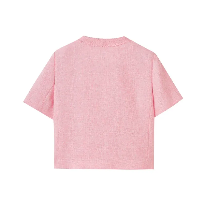 SHUIYUNJIAN Cropped Coat Women's Pink-1