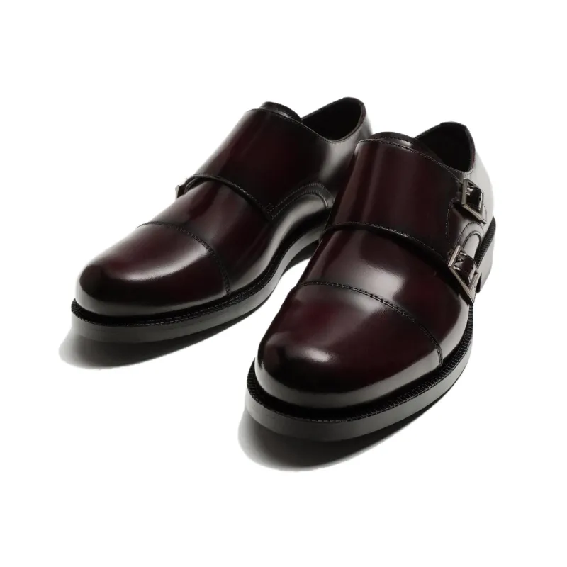ZARA Dress Shoes Men's Dark Red Color-1