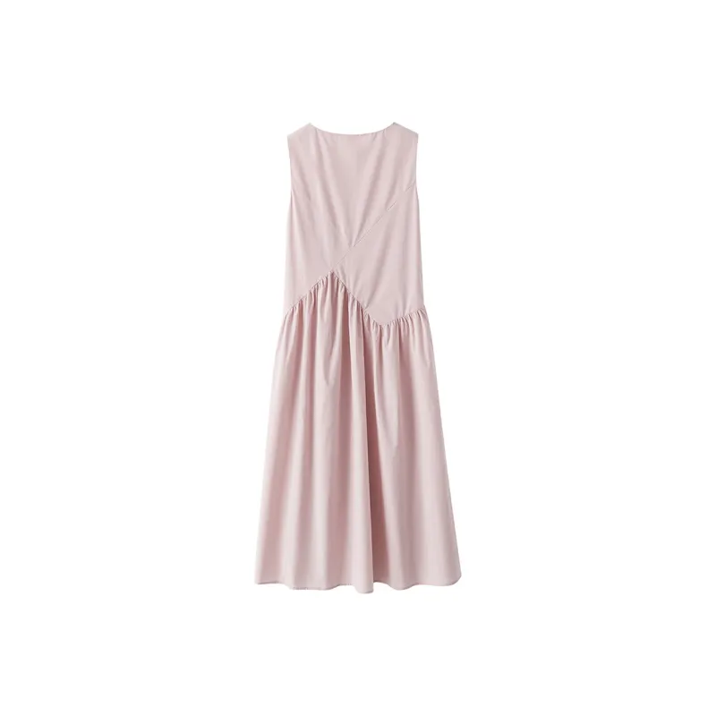XIMENG Sleeveless Dress Women's Pink-1