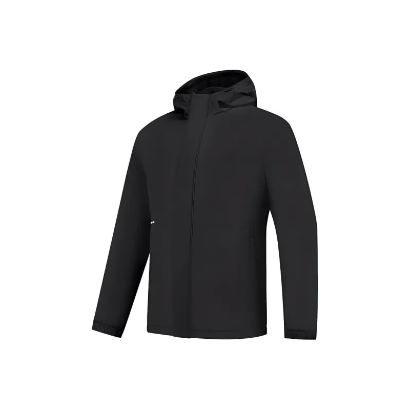 QIAODAN Outdoor Sports Series Trench Coat Men's Black-0