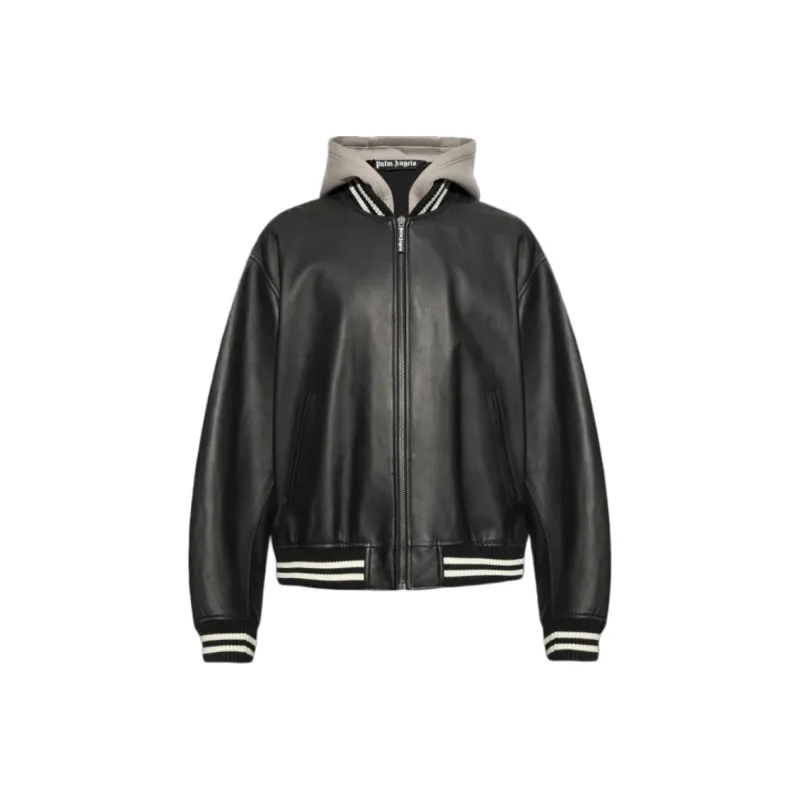 PALM ANGELS Curved logo Bomber Jacket-0
