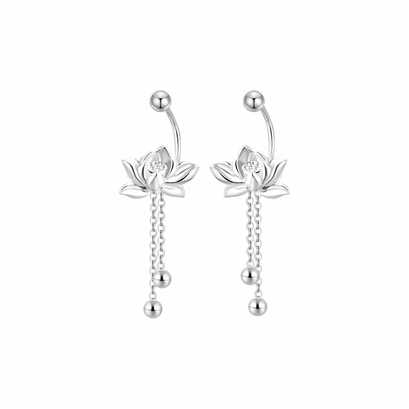 KRNE Zen Feather·Spin Lock Fringe Stud Earrings Unisex-0