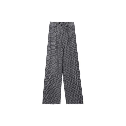 ANNAKIKI Jeans Men's Black Background Pattern