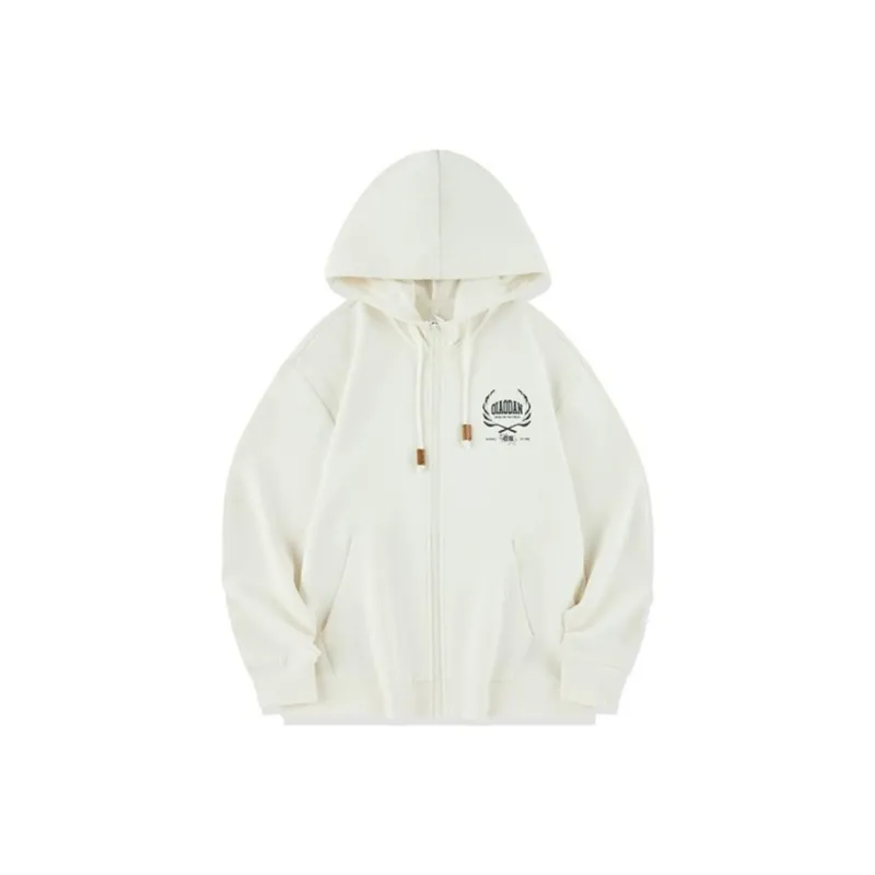 QIAODAN Sports Life Collection Jackets Coats Men's Cream White-0