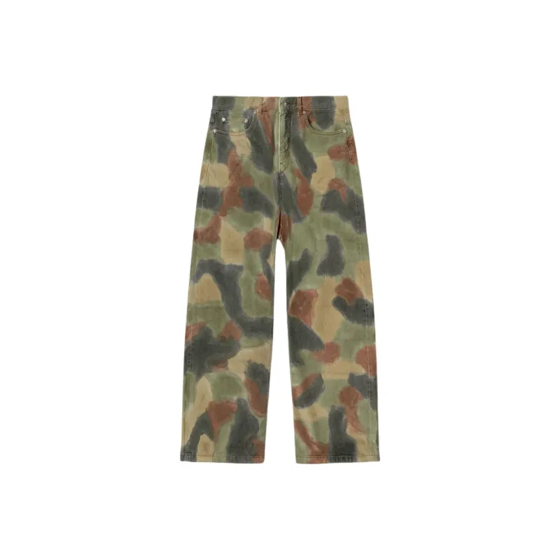 PALM ANGELS Camouflage Printed Loose Fit Jeans-0