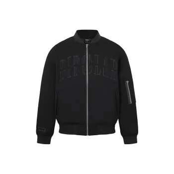 BIPOLAR Baseball Jacket Jackets & Coats Unisex Heather Gray Black
