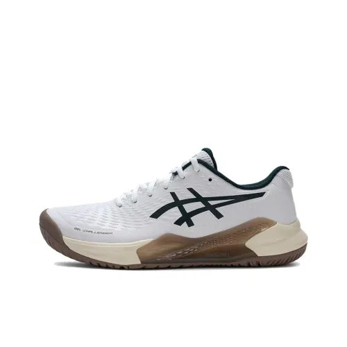 Asics Gel Challenger 14 Anti Slip Wear Resistant Low Top Tennis Shoes Men's White Brown