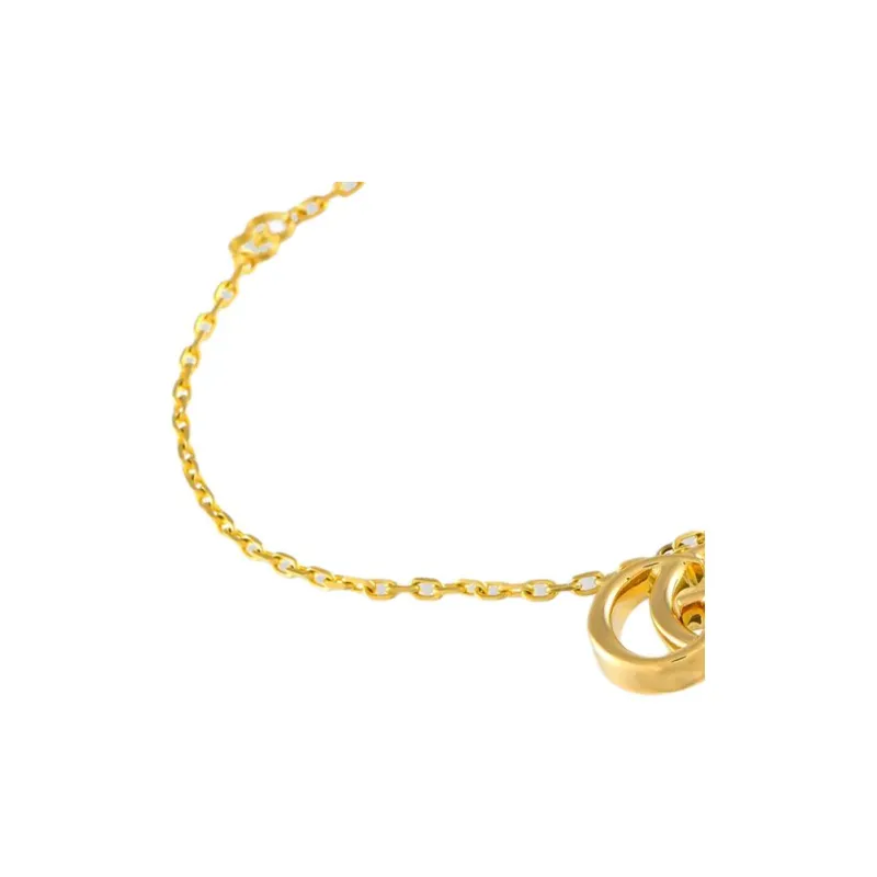 GUCCI 18K Yellow Gold Double G Bracelet-2