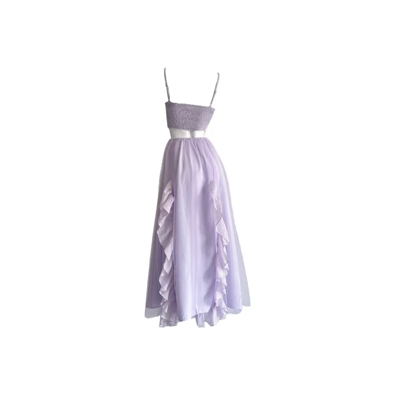 GLEE DIARY Slip Dress Women's Purple-1
