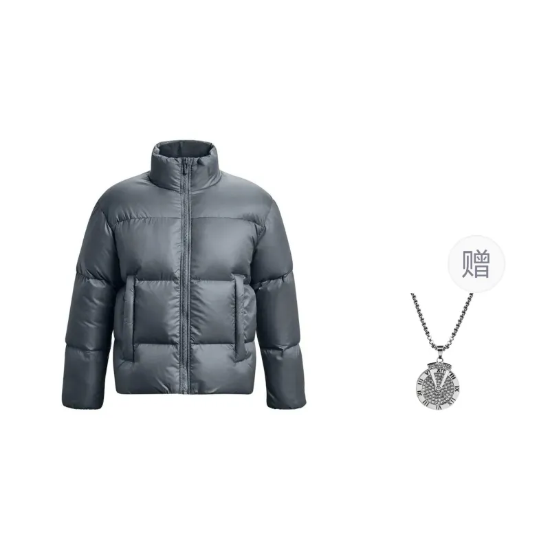 Under Armour ColdGear Infrared Down Jacket Unisex Gray Comes With Necklace-0