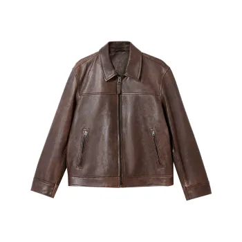 JACK JONES· Leather Jacket Men's Aztec