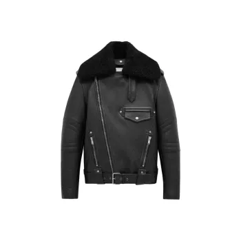 SAINT LAURENT Zip Detailed Long Sleeved Jacket