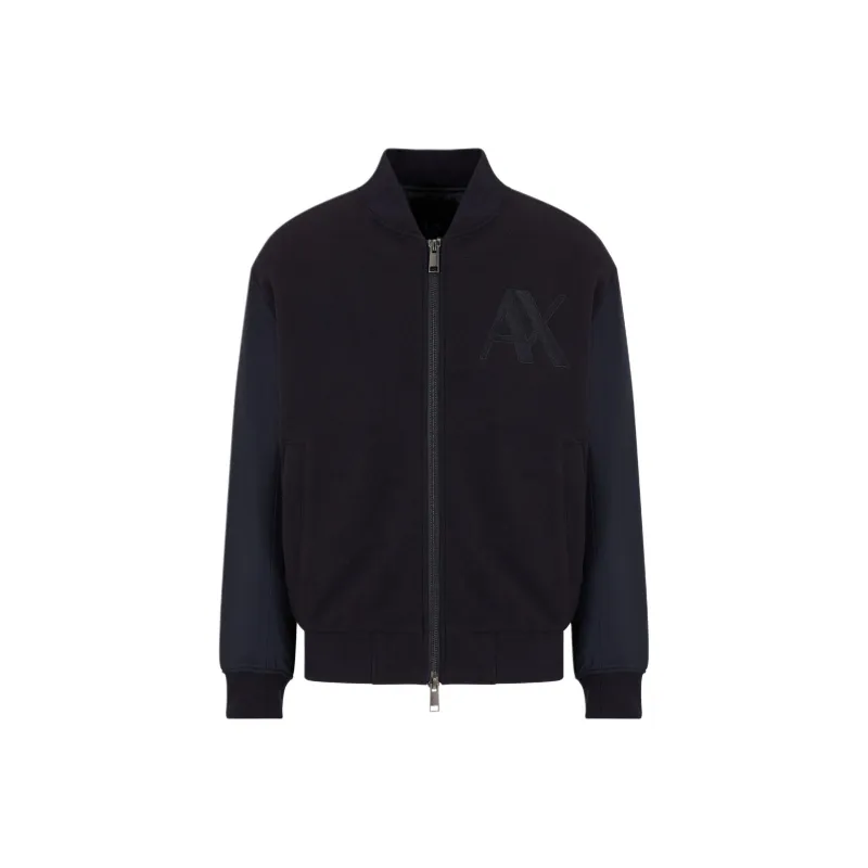 ARMANI EXCHANGE Logo embroidered Bomber Jacket-0