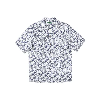 Raidy Boer 2025 Summer Shirt Men's White Flower