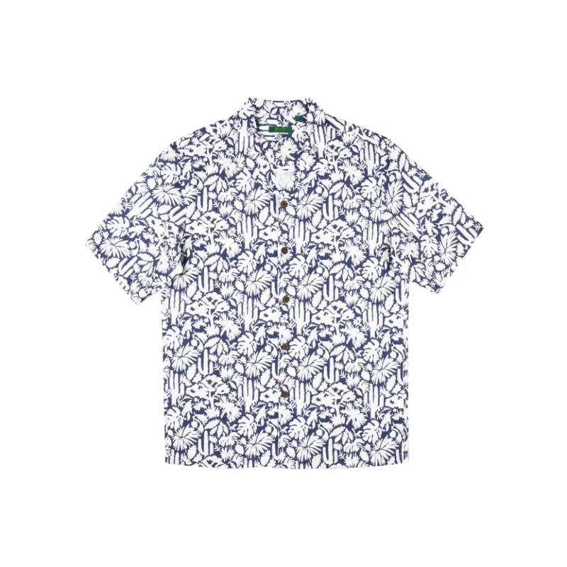 Raidy Boer 2025 Summer Shirt Men's White Flower-0