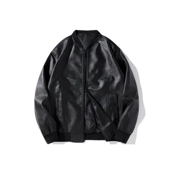 ADOONGA Leather Jacket Unisex Black