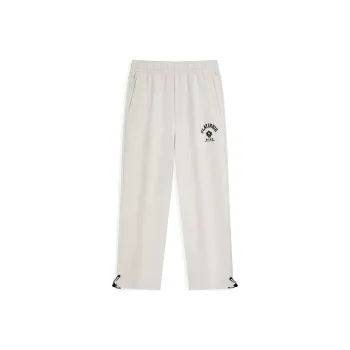XTEP Basketball Collection Knitted Sports Pants Men's Beige Floral Gray