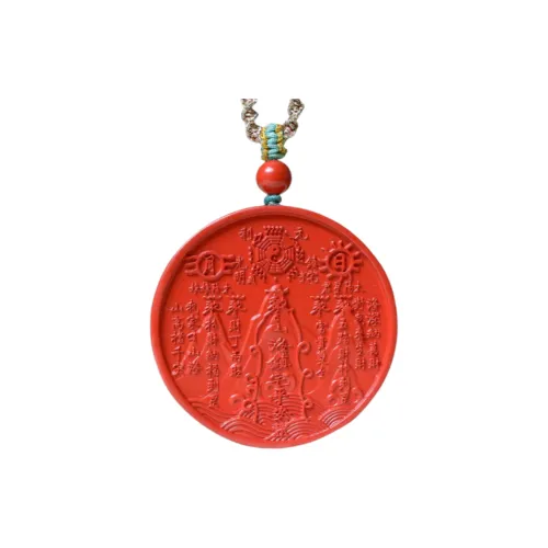 HUWEI Cinnabar Jade Necklaces Unisex
