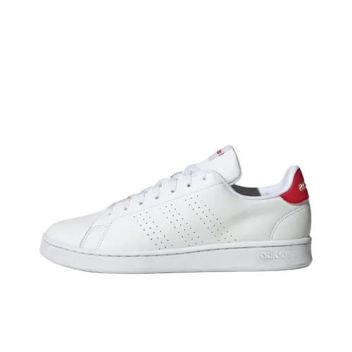 Adidas Advantage Anti Slip Wear Resistant Low Top Skateboard Shoes Men's White