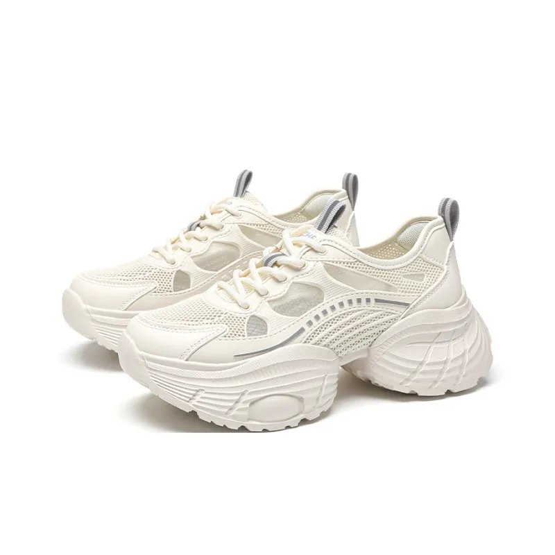 ZHR Small Round Pendant Coverage Abrasion Resistant Low Top Chunky Sneakers Women's-1