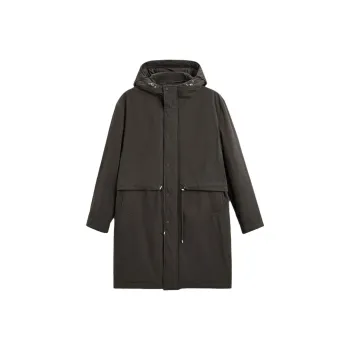ZARA Parka Coats Men Brown