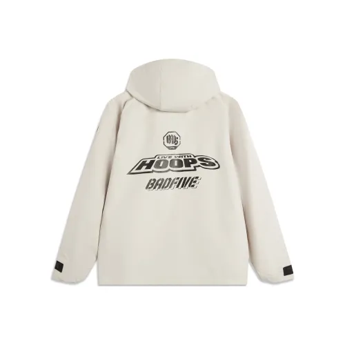 LiNing Basketball Collection Trench Coat Men's Stone White Gray