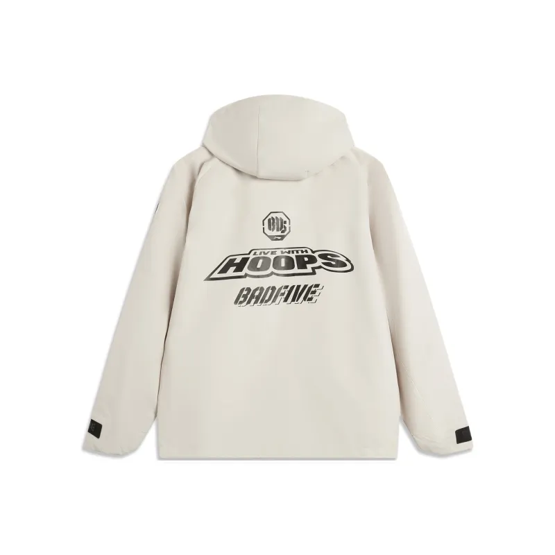 LiNing Basketball Collection Trench Coat Men's Stone White Gray-0