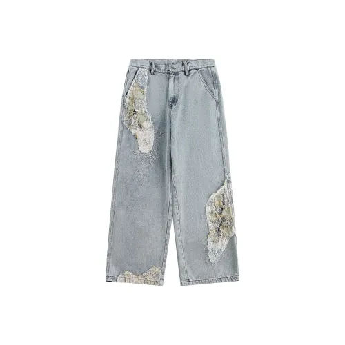 DOH STORE Jeans Unisex Mist Gray Blue