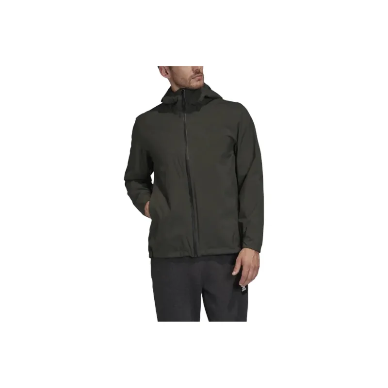 Adidas BSC 3-Stripes RAIN.RDY Jackets Coats Men's Legendary Earth-0
