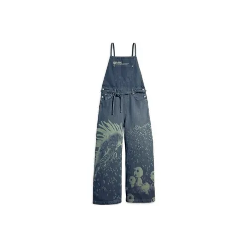 Levis Levi's X Princess Mononoke Co-titled Series Overalls Unisex Blue