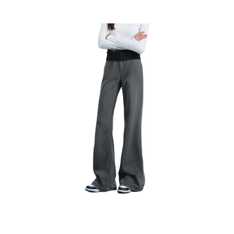 WARNING LIGHT Jeans Unisex Black Gray Color-4