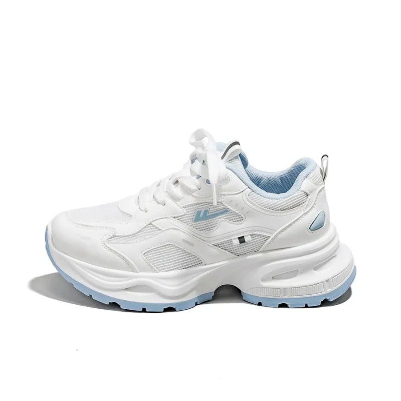 Warrior Low Top Chunky Sneakers Women's White Light Blue-0
