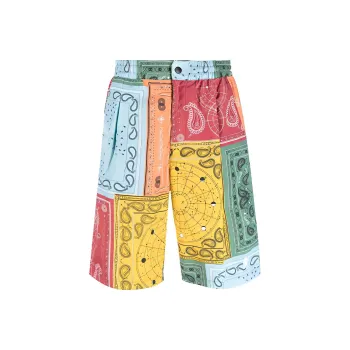 Marcelo Burlon Bandana Patchwork Shorts