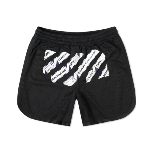 OFF WHITE Airport Tape Mesh Shorts