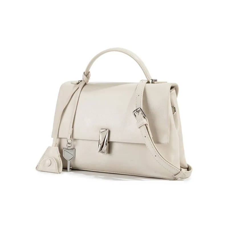 CentarlKatty PU One Shoulder Handbag Women's Moon White-3