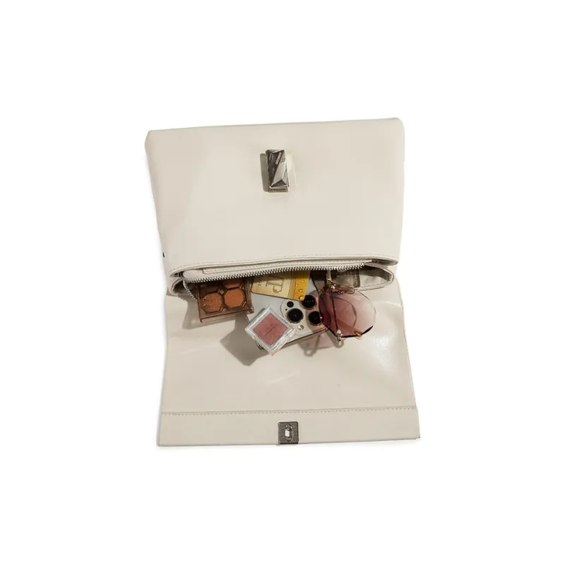 CentarlKatty PU One Shoulder Handbag Women's Moon White-6