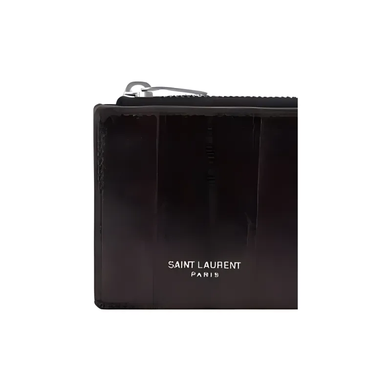 SAINT LAURENT Leather Wallet Men's Chestnut-3