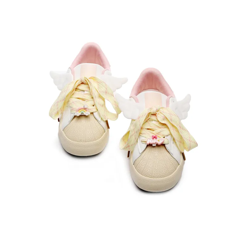 Feiyue Girly Heart Series Abrasion Resistant, Lightweight, And Breathable Low Top Skateboard Shoes Women's-9