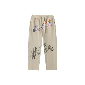 JEFF HAMILTON Knitted Sports Pants Unisex Khaki