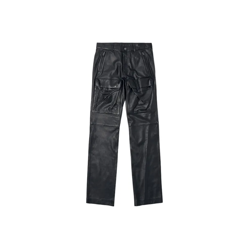 DIESEL P Gast Leather Trousers-0
